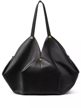 Кожаная сумка Versace, черный