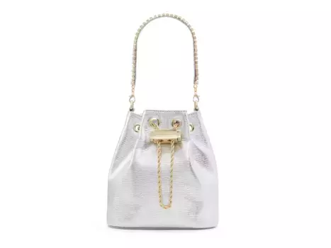 Кожаная сумка-ведро aurele Ted Baker, серебряный/металлик