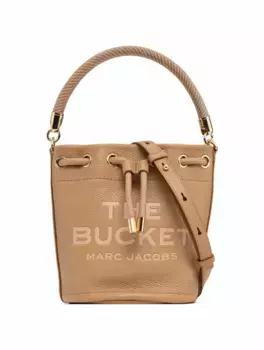 Кожаная сумка-ведро с логотипом Marc Jacobs, бежевый