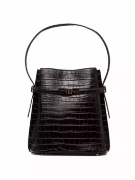 Кожаная сумка-ведро TOTEME, коричневый