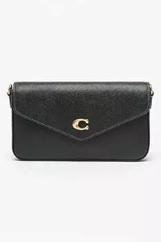 Кожаная сумка Wyn Coach, черный