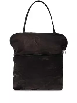Кожаная сумка Yohji Yamamoto, черный