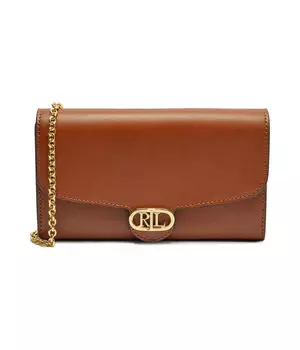Кожаная сумочка adair Lauren Ralph Lauren, коричневый