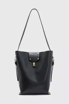 Кожаная сумочка AllSaints, черный