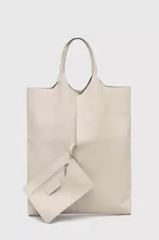 Кожаная сумочка Answear Lab, бежевый