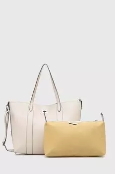 Кожаная сумочка Answear Lab, бежевый