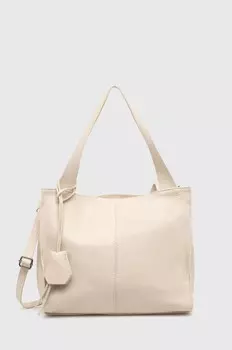 Кожаная сумочка Answear Lab, бежевый