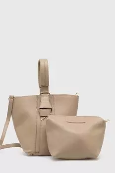 Кожаная сумочка Answear Lab, бежевый