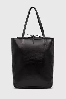 Кожаная сумочка Answear Lab, черный