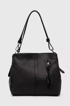 Кожаная сумочка Answear Lab, черный