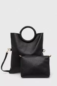 Кожаная сумочка Answear Lab, черный