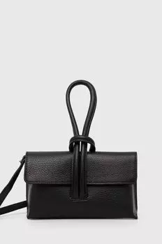 Кожаная сумочка Answear Lab, черный
