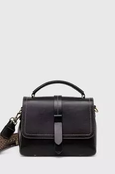 Кожаная сумочка Answear Lab, черный