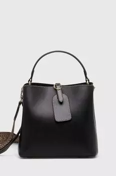 Кожаная сумочка Answear Lab, черный