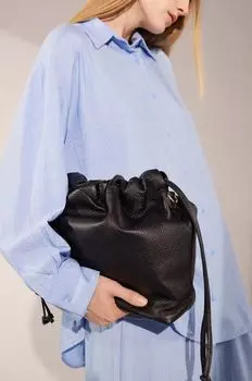 Кожаная сумочка Answear Lab, черный