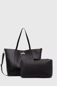 Кожаная сумочка Answear Lab, черный