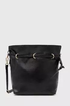 Кожаная сумочка Answear Lab, черный