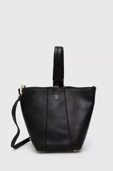 Кожаная сумочка Answear Lab, черный