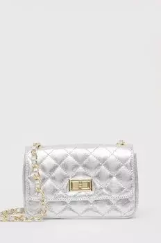Кожаная сумочка Answear Lab, серебряный