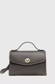 Кожаная сумочка Answear Lab, серый
