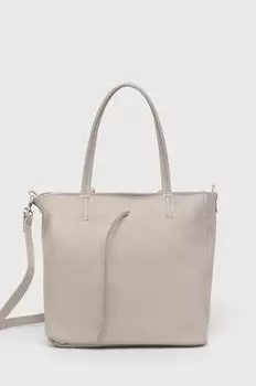 Кожаная сумочка Answear Lab, серый