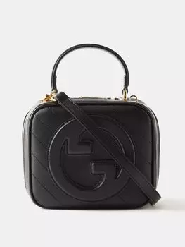 Кожаная сумочка blondie Gucci, черный