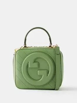 Кожаная сумочка blondie Gucci, зеленый