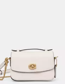 Кожаная сумочка Cassie Coach, бежевый