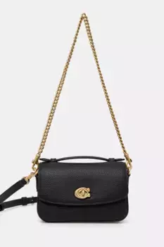 Кожаная сумочка Cassie Coach, черный