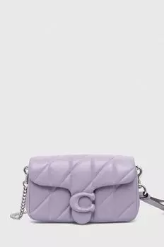 Кожаная сумочка Coach, фиолетовый