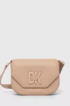 Кожаная сумочка DKNY, бежевый