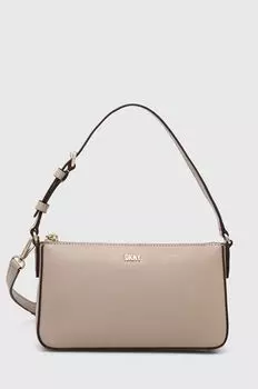 Кожаная сумочка Dkny, бежевый