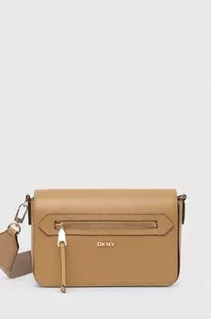 Кожаная сумочка Dkny, бежевый