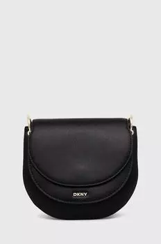 Кожаная сумочка DKNY, черный