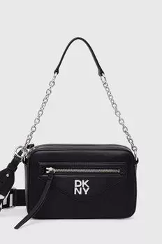 Кожаная сумочка DKNY, черный