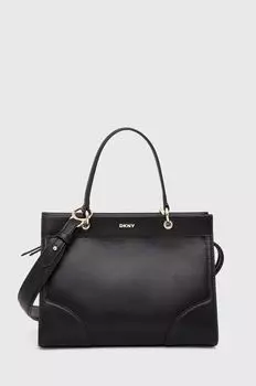 Кожаная сумочка DKNY, черный
