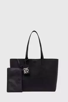 Кожаная сумочка DKNY, черный