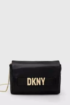 Кожаная сумочка Dkny, черный