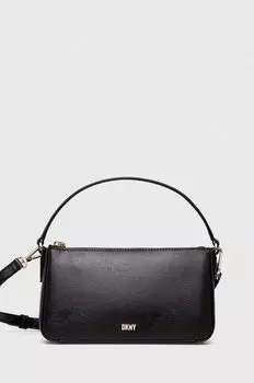 Кожаная сумочка Dkny, черный