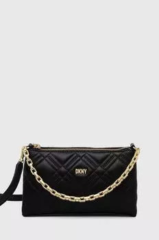 Кожаная сумочка Dkny, черный
