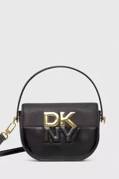 Кожаная сумочка Dkny, черный