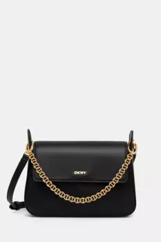 Кожаная сумочка Dkny, черный