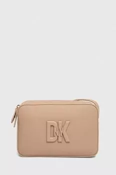 Кожаная сумочка Дкны DKNY, бежевый
