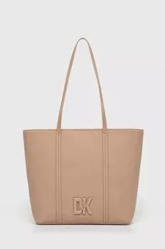 Кожаная сумочка Дкны DKNY, бежевый