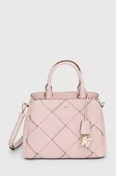 Кожаная сумочка Дкны DKNY, розовый