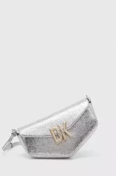 Кожаная сумочка Дкны DKNY, серебро