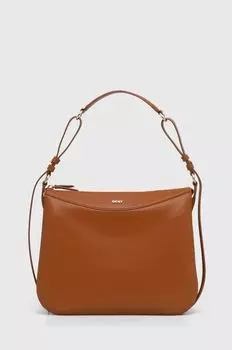 Кожаная сумочка Dkny, коричневый