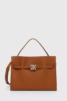 Кожаная сумочка Dkny, коричневый