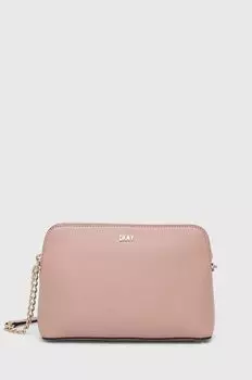 Кожаная сумочка Dkny, розовый