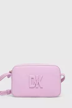 Кожаная сумочка Dkny, розовый